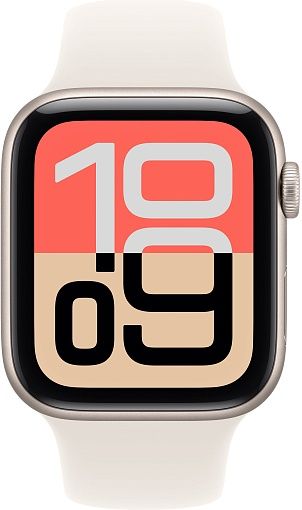Умные часы Apple Watch SE 3 44mm (2025) Starlight Aluminum Case with Sport Band Starlight(серебристый)