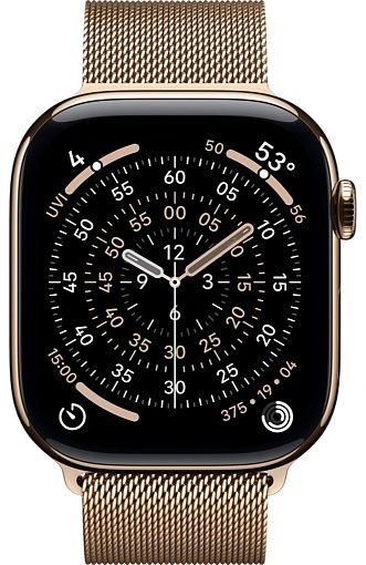 Умные часы Apple Watch Series 11 46mm Gold Titanium Case with Milanese Loop Gold(золотой)