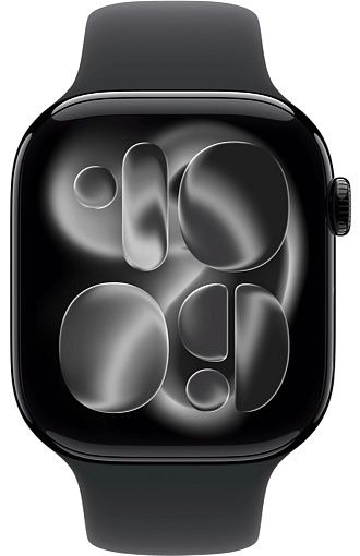 Умные часы Apple Watch Series 11 46mm Jet Black Aluminum Case with Sport Band Black(черный)