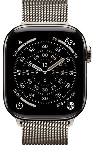 Умные часы Apple Watch Series 11 42mm Natural Titanium Case with Milanese Loop Natural(темно-серый)