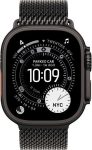 Apple Watch Ultra 3 (2025) 49mm Black Titanium Case with Black Titanium Milanese Loop Medium