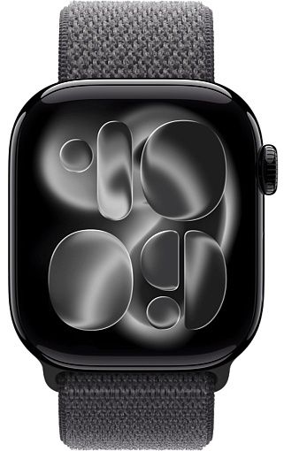 Умные часы Apple Watch Series 11 42mm Jet Black Aluminum Case with Sport Loop Dark Gray(темно-серый)