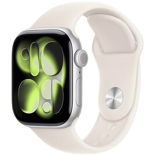 Умные часы Apple Watch Series 11 42mm Aluminum Case with Sport Band, Starlight(сияющая звезда)
