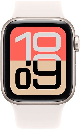Умные часы Apple Watch SE 3 40mm (2025) Starlight Aluminum Case with Sport Band Light Blush(нежно розовый)