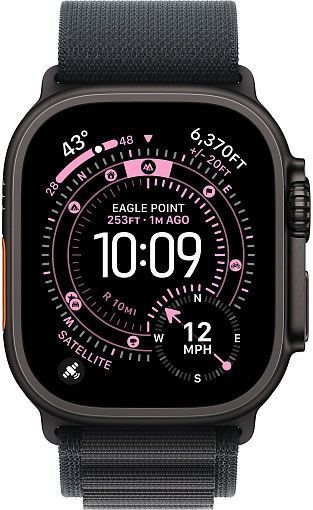 Apple Watch Ultra 3 (2025) 49mm Black Titanium Case with Black Alpine Loop Medium