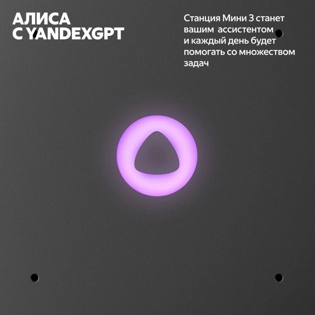 Умная колонка Яндекс Станция Мини 3, серая