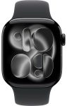 Умные часы Apple Watch Series 11 42mm Jet Black Aluminum Case with Sport Band Black(черный)