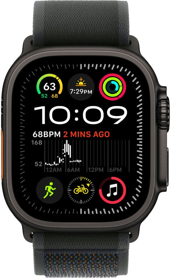 Умные часы Apple Watch Ultra 2 2024 49mm Black Titanium Case with Black Trail Loop (S/M)