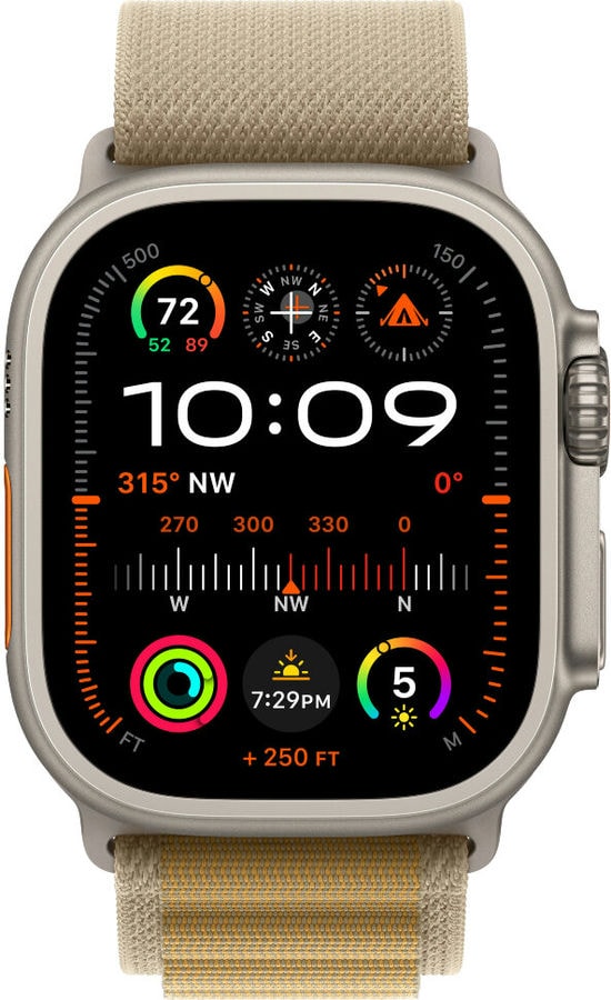 Умные часы Apple Watch Ultra 2 2024 49mm Natural Titanium Case with Tan Alpine Loop (M)
