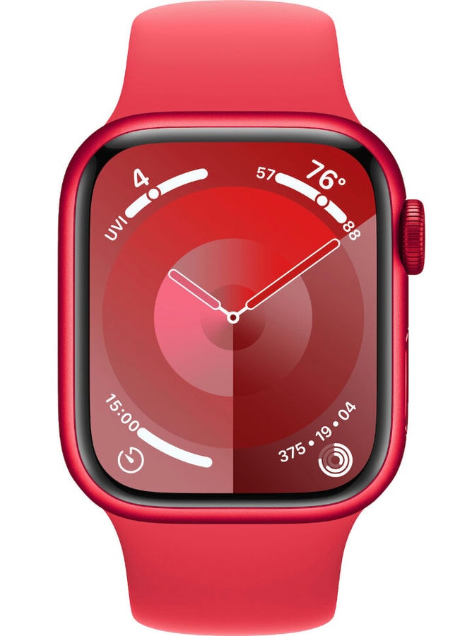 Умные часы Apple Watch Series 9 41mm Red Aluminum Case with Red Sport Band (M/L)