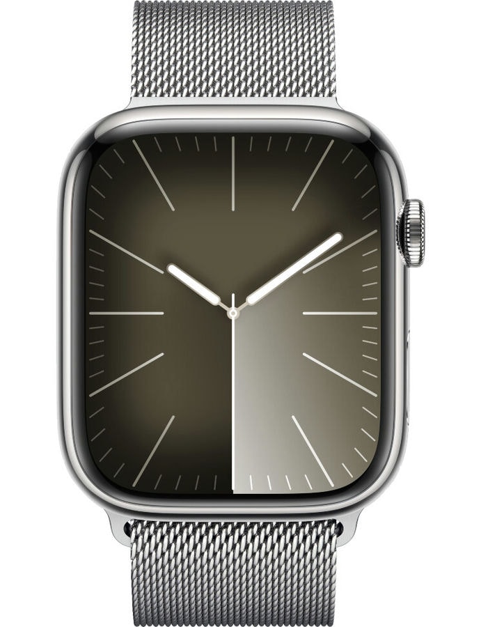 Умные часы Apple Watch Series 9 45mm Silver Stainless Steel Case with Silver Milanese Loop