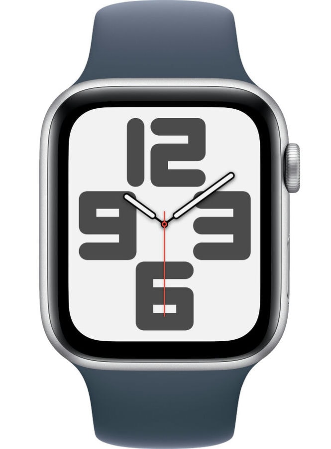 Умные часы Apple Watch SE 2023 40mm Silver Aluminum Case with Storm Blue Sport Band (M/L)