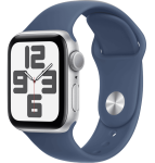 Умные часы Apple Watch SE 2024 40mm Silver Aluminum Case with Denim Sport Band (M/L)