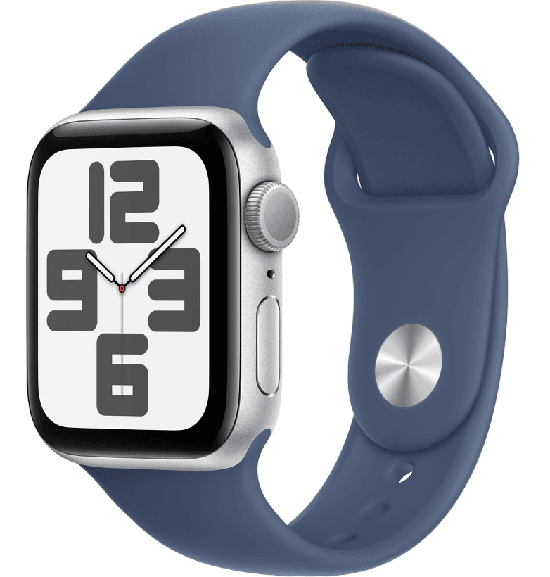 Умные часы Apple Watch SE 2024 40mm Silver Aluminum Case with Denim Sport Band (S/M)