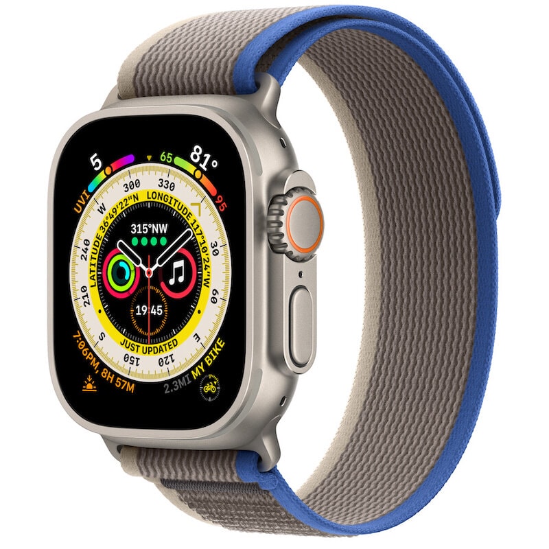 Умные часы Apple Watch Ultra 49mm Titanium Case Blue/Gray Trail Loop (M/L)