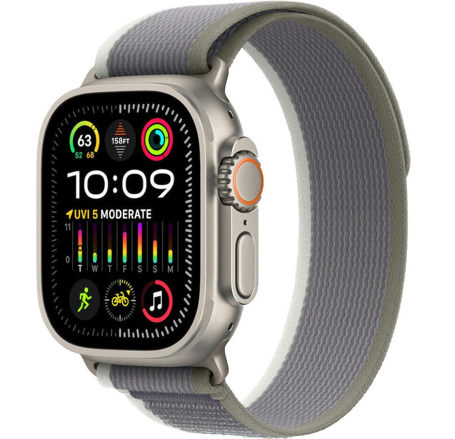 Умные часы Apple Watch Ultra 2 49mm Titanium Case with Green/Gray Trail Loop (M/L)