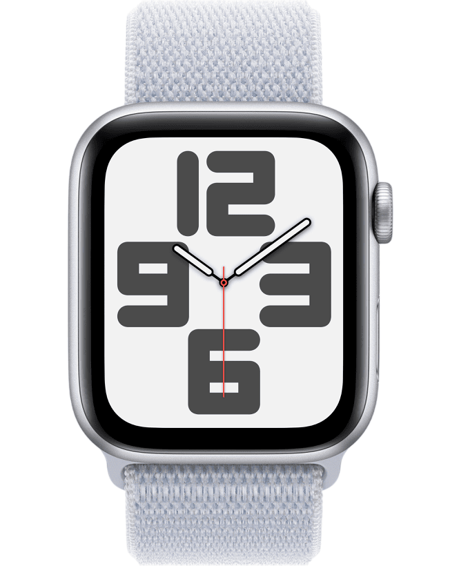 Умные часы Apple Watch SE 2024 44mm Silver Aluminum Case with Blue Cloud Sport Loop