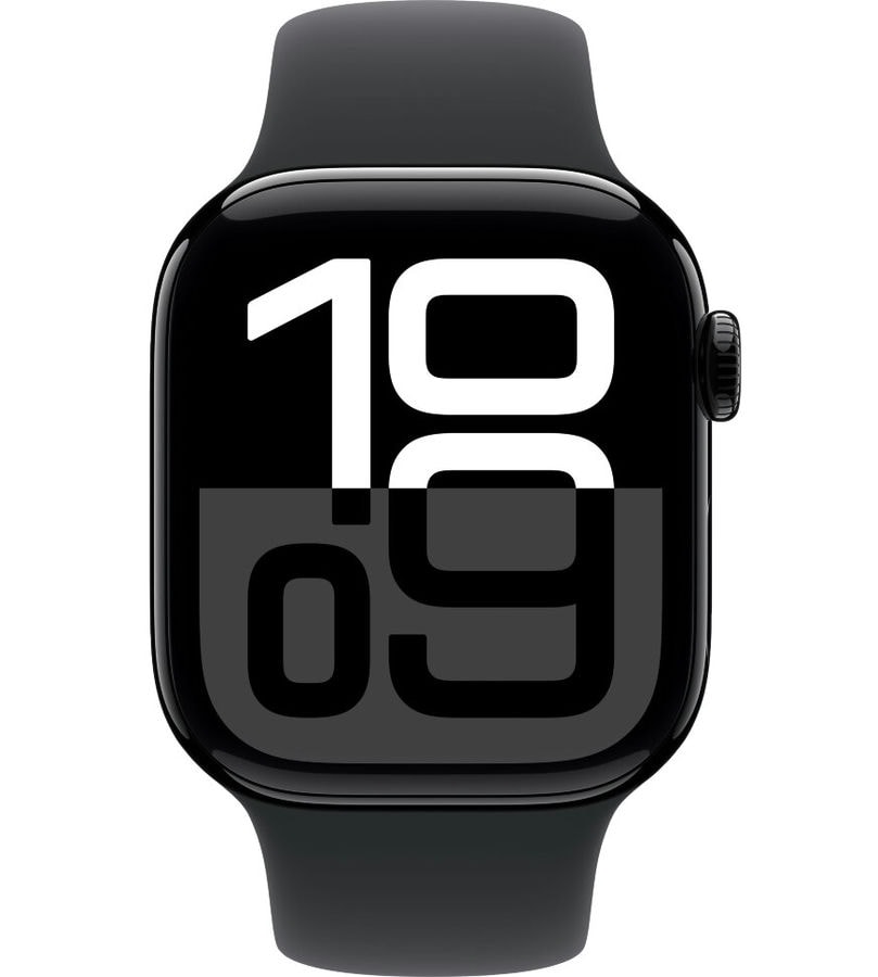 Умные часы Apple Watch Series 10 42mm Jet Black Aluminum Case with Black Sport Band (S/M)