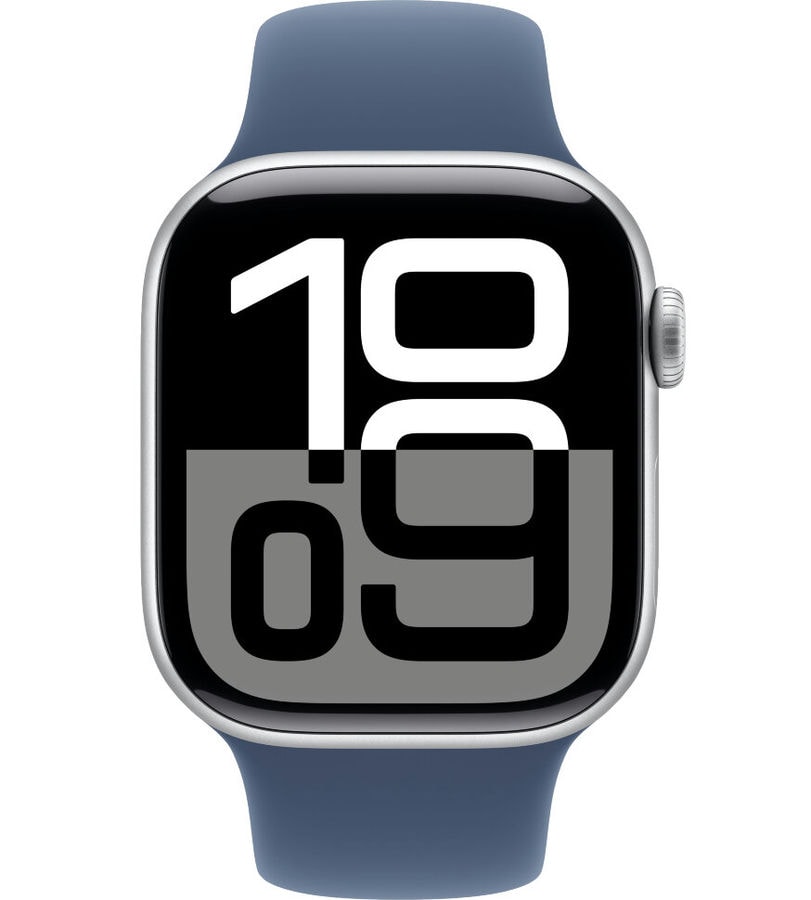 Умные часы Apple Watch Series 10 42mm Silver Aluminum Case with Denim Sport Band (M/L)