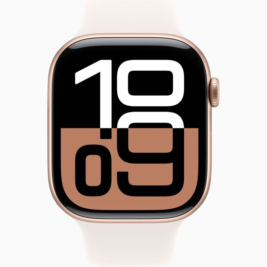 Умные часы Apple Watch Series 10 46mm Rose Gold Aluminum Case with Light Blush Sport Band (M/L)