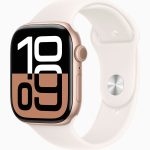 Умные часы Apple Watch Series 10 46mm Rose Gold Aluminum Case with Light Blush Sport Band (S/M)