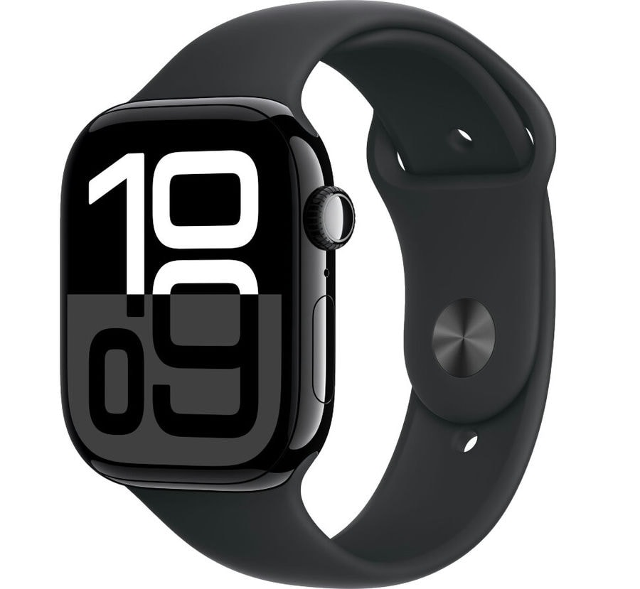Умные часы Apple Watch Series 10 46mm Jet Black Aluminum Case with Black Sport Band (M/L)