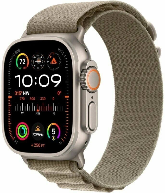 Умные часы Apple Watch Ultra 2 49mm Titanium Case with Olive Alpine Loop (S)