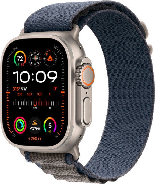 Умные часы Apple Watch Ultra 2 49mm Titanium Case with Blue Alpine Loop (M)