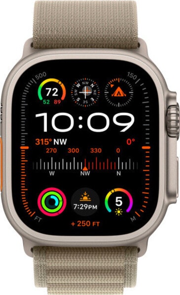 Умные часы Apple Watch Ultra 2 49mm Titanium Case with Olive Alpine Loop (L)
