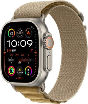 Умные часы Apple Watch Ultra 2 2024 49mm Natural Titanium Case with Tan Alpine Loop (S)