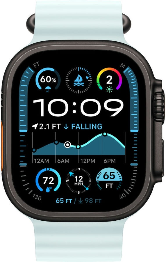 Умные часы Apple Watch Ultra 2 2024 49mm Black Titanium Case with Ice Blue Ocean Band