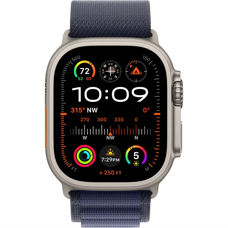 Умные часы Apple Watch Ultra 2 2024 49mm Natural Titanium Case with Navy Alpine Loop (S)