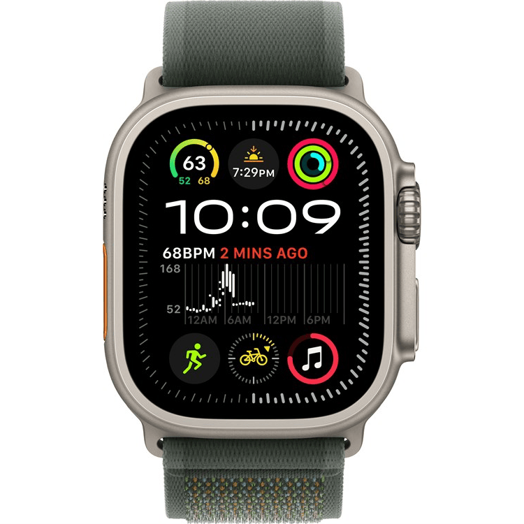 Умные часы Apple Watch Ultra 2 2024 49mm Natural Titanium Case with Green Trail Loop (S/M)