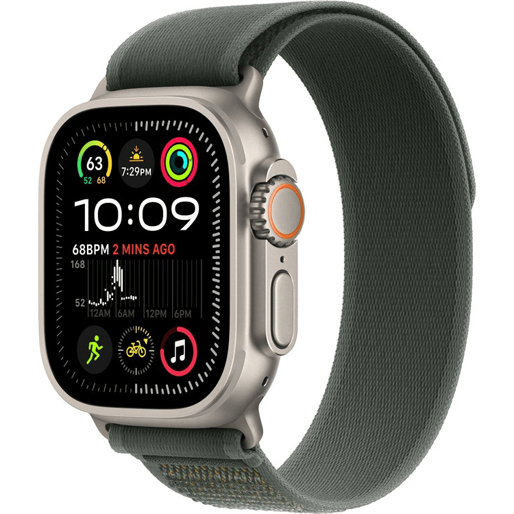 Умные часы Apple Watch Ultra 2 2024 49mm Natural Titanium Case with Green Trail Loop (M/L)