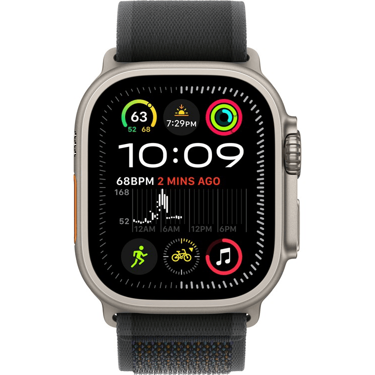 Умные часы Apple Watch Ultra 2 2024 49mm Natural Titanium Case with Black Trail Loop (M/L)
