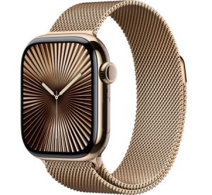 Умные часы Apple Watch Series 10 42mm Gold Titanium Case with Gold Milanese Loop