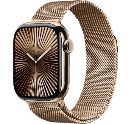 Умные часы Apple Watch Series 10 42mm Gold Titanium Case with Gold Milanese Loop