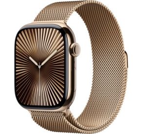 Умные часы Apple Watch Series 10 46mm Gold Titanium Case with Gold Milanese Loop (S/M)