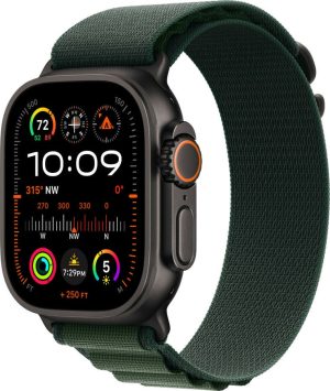 Умные часы Apple Watch Ultra 2 2024 49mm Black Titanium Case with Dark Green Alpine Loop (L)