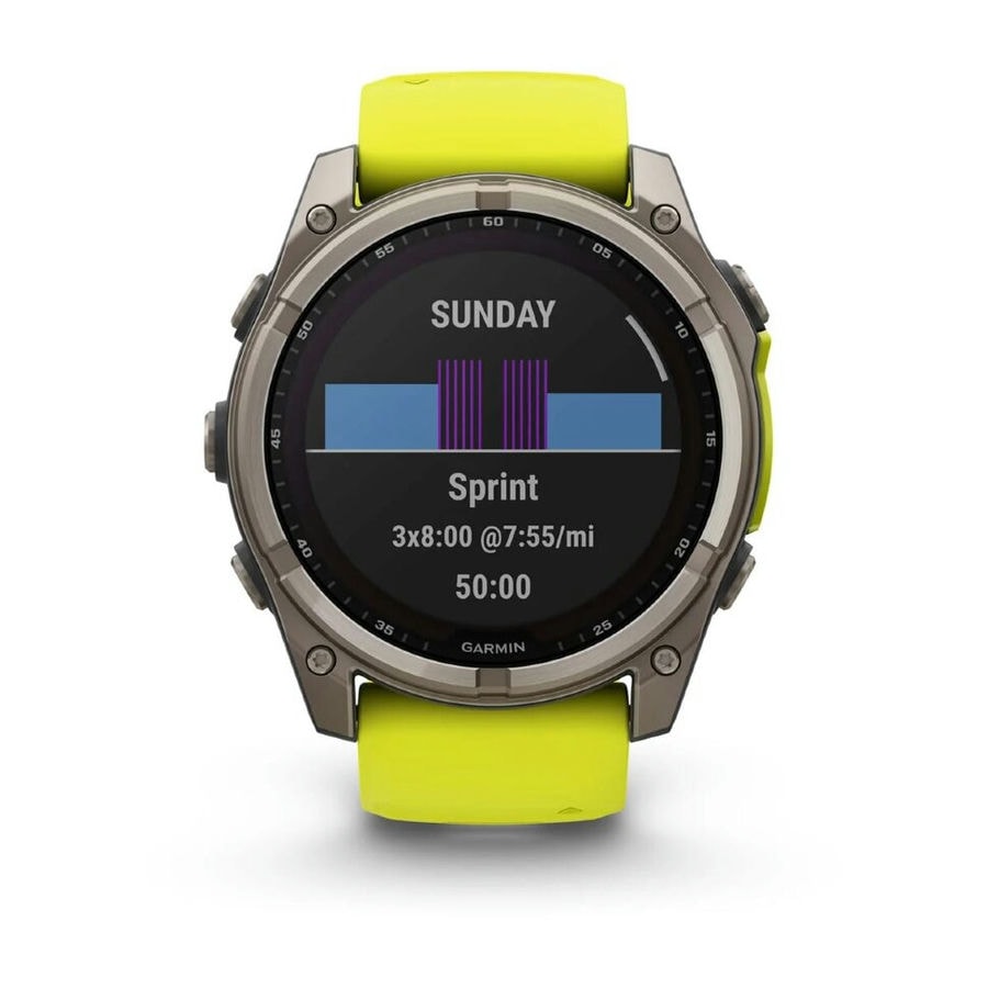 Умные часы Garmin Fenix 8 51mm SOLAR Sapphire Titanium with Amp Yellow/Graphite Silicone Band (010-02907-21)