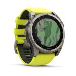 Умные часы Garmin Fenix 8 51mm SOLAR Sapphire Titanium with Amp Yellow/Graphite Silicone Band (010-02907-21)
