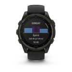 Умные часы Garmin Fenix 8 47mm SOLAR Sapphire Carbon Gray DLC Titanium with Black/Pebble Gray Silicone Band (010-02906-10)