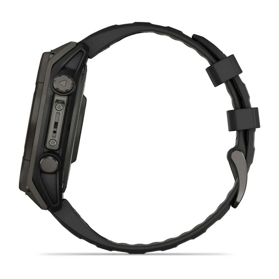 Умные часы Garmin Fenix 8 47mm SOLAR Sapphire Carbon Gray DLC Titanium with Black/Pebble Gray Silicone Band (010-02906-10)