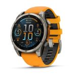 Умные часы Garmin Fenix 8 47mm AMOLED Sapphire Titanium with Spark Orange/Graphite Silicone Band (010-02904-10)