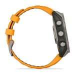 Умные часы Garmin Fenix 8 47mm AMOLED Sapphire Titanium with Spark Orange/Graphite Silicone Band (010-02904-10)