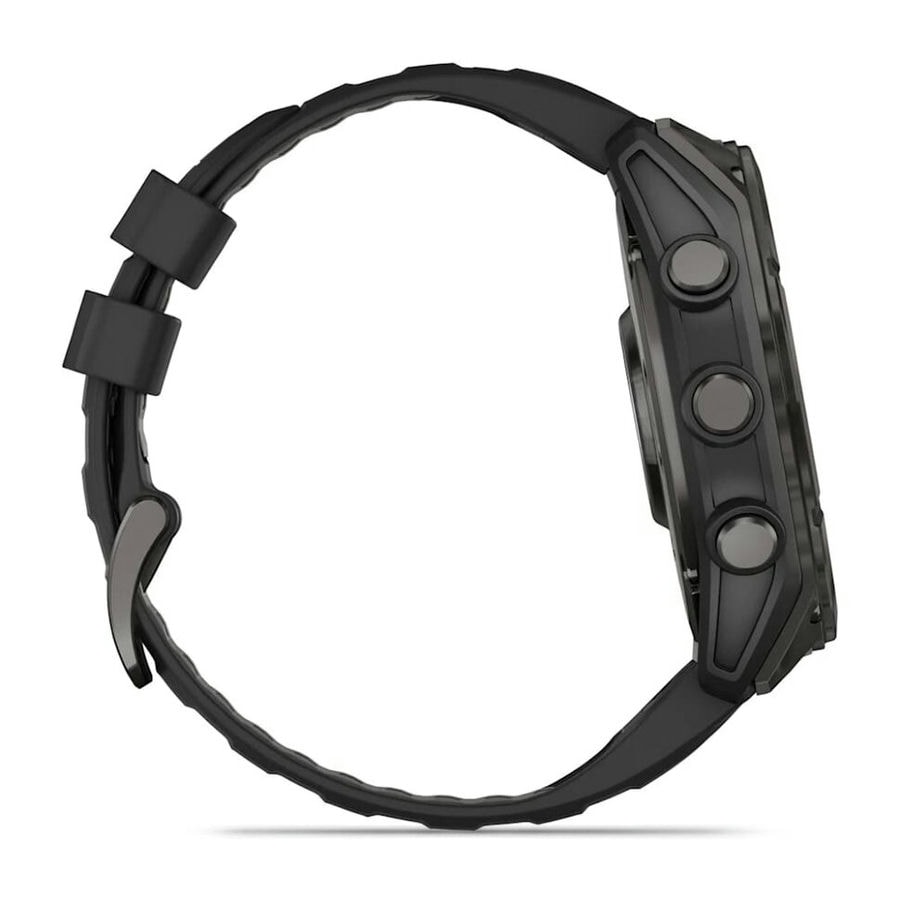 Умные часы Garmin Fenix 8 51mm AMOLED Sapphire Carbon Gray DLC Titanium with Black/Pebble Gray Silicone Band (010-02905-20)