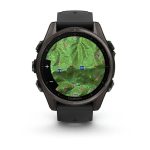 Умные часы Garmin Fenix 8 43mm AMOLED Sapphire Carbon Gray DLC Titanium with Black/Pebble Gray Silicone Band (010-02903-21)