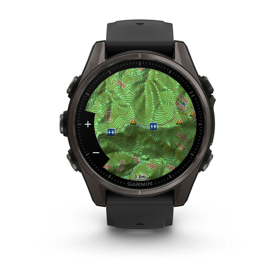 Умные часы Garmin Fenix 8 43mm AMOLED Sapphire Carbon Gray DLC Titanium with Black/Pebble Gray Silicone Band (010-02903-21)