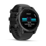 Умные часы Garmin Fenix E 47mm AMOLED Slate Gray Steel with Black Silicone Band (010-03025-03)
