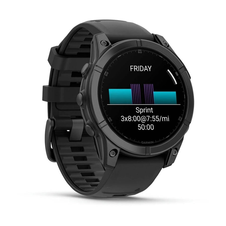 Умные часы Garmin Fenix E 47mm AMOLED Slate Gray Steel with Black Silicone Band (010-03025-03)